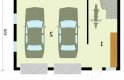 Projekt budynku gospodarczego G295 dwustanowiskowy z pomieszczeniem gospodarczym i poddaszem użytkowym - rzut przyziemia