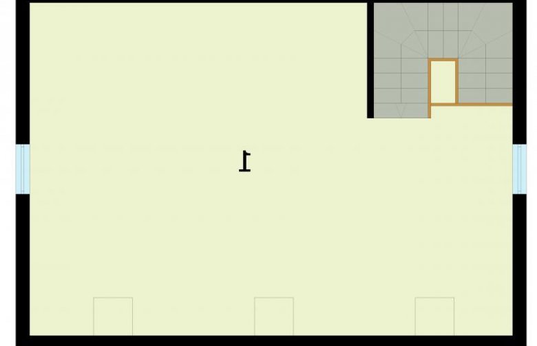 Projekt budynku gospodarczego G295 dwustanowiskowy z pomieszczeniem gospodarczym i poddaszem użytkowym - rzut poddasza