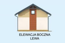 Elewacja projektu G297 garaż jednostanowiskowy z pomieszczeniem gospodarczym i poddaszem użytkowym - 3