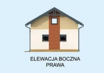 Elewacja projektu G297 garaż jednostanowiskowy z pomieszczeniem gospodarczym i poddaszem użytkowym - 4