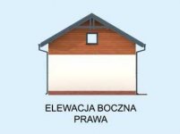 Elewacja projektu G298  garaż dwustanowiskowy z pomieszczeniem gospodarczym i poddaszem użytkowym  - 4