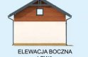 Projekt budynku gospodarczego G299 trzystanowiskowy z pomieszczeniem gospodarczym i poddaszem użytkowym - elewacja 3