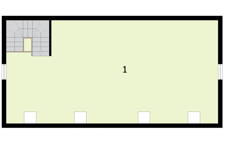 Projekt budynku gospodarczego G299 trzystanowiskowy z pomieszczeniem gospodarczym i poddaszem użytkowym - rzut poddasza