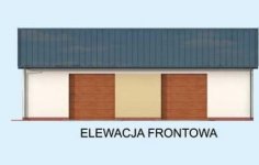 Elewacja projektu G303 garaż dwustanowiskowy - 1