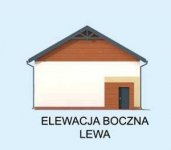 Elewacja projektu G303 garaż dwustanowiskowy - 3