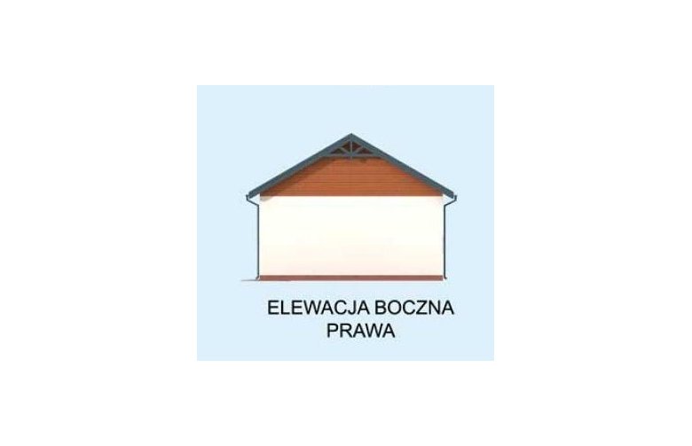 Projekt budynku gospodarczego G303 garaż dwustanowiskowy - elewacja 4