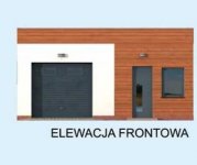 Elewacja projektu G308 garaż jednostanowiskowy z pomieszczeniem gospodarczym  - 1