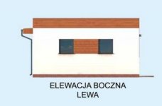 Elewacja projektu G308 garaż jednostanowiskowy z pomieszczeniem gospodarczym  - 3