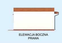 Elewacja projektu G308 garaż jednostanowiskowy z pomieszczeniem gospodarczym  - 4