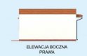 Projekt budynku gospodarczego G308 garaż jednostanowiskowy z pomieszczeniem gospodarczym  - elewacja 4