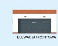 Elewacja projektu G309 garaż dwustanowiskowy - 1