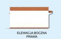 Projekt budynku gospodarczego G309 garaż dwustanowiskowy - elewacja 4