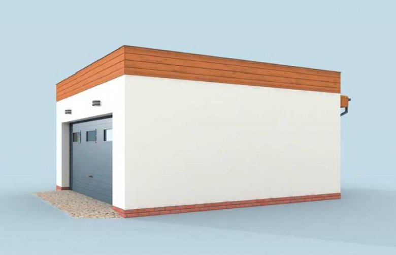 Projekt budynku gospodarczego G309 garaż dwustanowiskowy