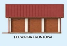 Elewacja projektu G305a garaż trzystanowiskowy - 1