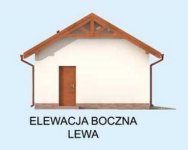 Elewacja projektu G305a garaż trzystanowiskowy - 3