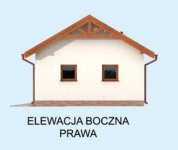 Elewacja projektu G305a garaż trzystanowiskowy - 4