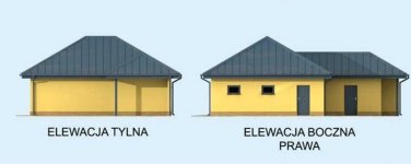 Elewacja projektu G306 trzystanowiskowy - 2