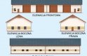 Projekt budynku gospodarczego G307 garaż czterostanowiskowy z pomieszczeniami gospodarczymi - elewacja 1