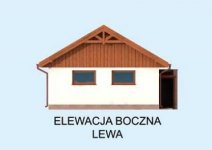 Elewacja projektu G310 garaż jednostanowiskowy z pomieszczenie gospodarczym  - 3