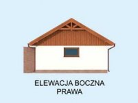 Elewacja projektu G310 garaż jednostanowiskowy z pomieszczenie gospodarczym  - 4