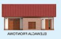 Projekt budynku gospodarczego G310 garaż jednostanowiskowy z pomieszczenie gospodarczym  - elewacja 1
