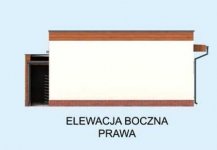 Elewacja projektu G311 jednostanowiskowy z pomieszczeniem gospodarczym  - 4