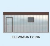 Elewacja projektu GB17 garaż blaszany dwustanowiskowy - 2