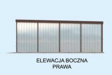 Elewacja projektu GB17 garaż blaszany dwustanowiskowy - 4