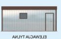 Projekt budynku gospodarczego GB17 garaż blaszany dwustanowiskowy - elewacja 2