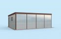 Projekt budynku gospodarczego GB17 garaż blaszany dwustanowiskowy - wizualizacja 1