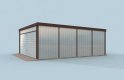 Projekt budynku gospodarczego GB17 garaż blaszany dwustanowiskowy - wizualizacja 3