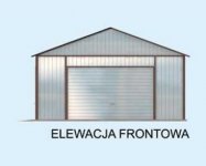 Elewacja projektu GB20 blaszany dwustanowiskowy - 1