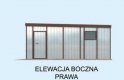 Projekt budynku gospodarczego GB21 blaszany dwustanowiskowy - elewacja 4