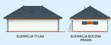 Elewacja projektu G315 dwustanowiskowy z pomieszczeniem gospodarczym i altaną - 2