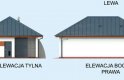 Projekt garażu G320 dwustanowiskowy z pomieszczeniem gospodarczym i altaną - elewacja 2