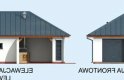 Projekt garażu G320 dwustanowiskowy z pomieszczeniem gospodarczym i altaną - elewacja 1