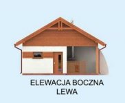 Elewacja projektu G314 garaż dwustanowiskowy z pomieszczeniem gospodarczym i werandą - 3