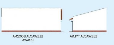 Elewacja projektu G318 garaż dwustanowiskowy z pomieszczeniem gospodarczym - 2 - wersja lustrzana
