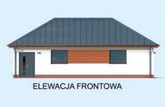 Elewacja projektu G319 garaż dwustanowiskowy z pomieszczeniem gospodarczym - 1