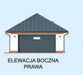 Elewacja projektu G319 garaż dwustanowiskowy z pomieszczeniem gospodarczym - 4