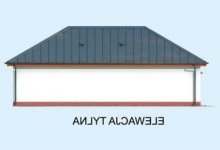 Elewacja projektu G319 garaż dwustanowiskowy z pomieszczeniem gospodarczym - 2 - wersja lustrzana