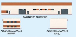 Elewacja projektu G313 / Magazyn z pomieszczeniami gospodarczymi - 1 - wersja lustrzana