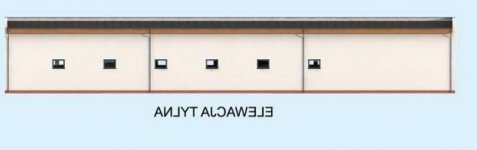 Elewacja projektu G313 / Magazyn z pomieszczeniami gospodarczymi - 2 - wersja lustrzana