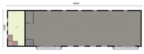 RZUT PODDASZA G313 / Magazyn z pomieszczeniami gospodarczymi - wersja lustrzana