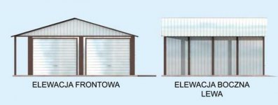 Elewacja projektu GB23 blaszany dwustanowiskowy - 1