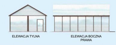 Elewacja projektu GB24 blaszany dwustanowiskowy  - 2