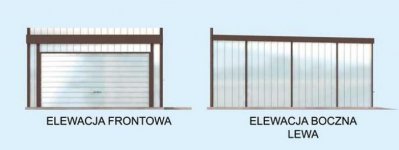Elewacja projektu GB25 blaszany jednostanowiskowy - 1