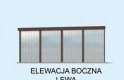 Projekt budynku gospodarczego GB27 blaszany trzystanowiskowy - elewacja 3