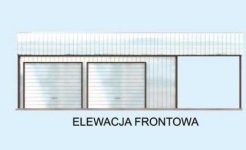 Elewacja projektu GB28 blaszany z wiatą - 1