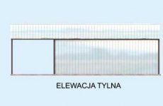 Elewacja projektu GB28 blaszany z wiatą - 2